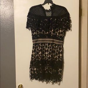 Cocktail Star Cut Out Dress- Black/ nude